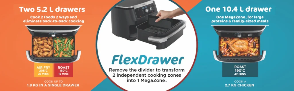 Ninja AF500 air fryer flexdrawer