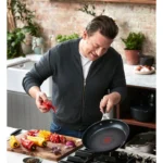 Jamie Oliver by Tefal – Kitchen Essentials Induction Non-Stick Stainless Steel Triple Pack
