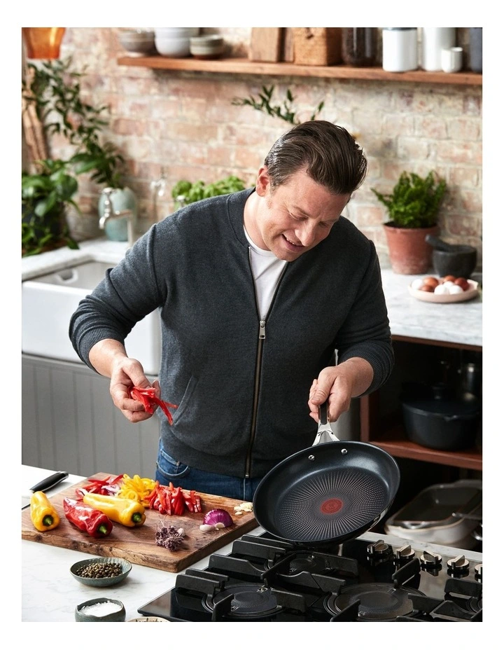 Jamie Oliver by Tefal – Kitchen Essentials Induction Non-Stick Stainless Steel Triple Pack — Myer deal Australia