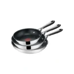 Jamie Oliver by Tefal – Kitchen Essentials Induction Non-Stick Stainless Steel Triple Pack